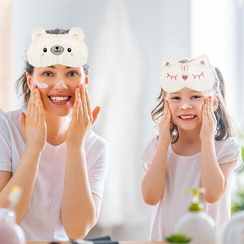 3 قطع قناع نوم للأطفال، مجموعة قناع عين قطيفة لطيف للفتيات، تصميم حيوان مضحك، غطاء عين للنوم، أقنعة نوم ناعمة قابلة للتعديل للنساء والأطفال والبالغين، لوازم حفلات السفر بيجامة in Kuwait