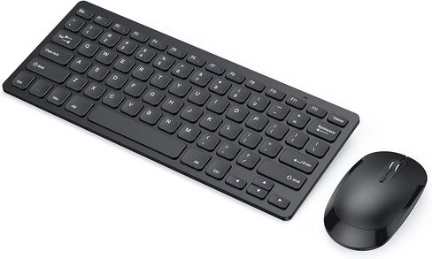 seenda Wireless Keyboard and Mouse Combo, Compact Small Keyboard Mouse Set with 2.4G USB Receiver, Slim Portable Keyboard and Silent Wireless Mouse for Laptop, Computer, Desktop, PC, Windows, Black in Saudi Arabia