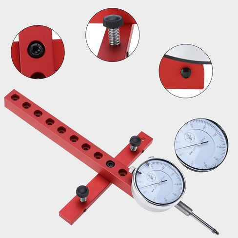 NORJIN منشار طاولة مقياس مؤشر الاتصال الهاتفي، مجموعة أدوات قياس منشار طاولة طويلة قابلة للتعديل لمحاذاة ومعايرة مناشير الطاولة في ورشة العمل، ومناشير الشريط ومكابس الحفر in Kuwait