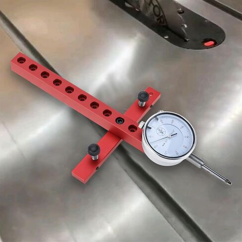 NORJIN منشار طاولة مقياس مؤشر الاتصال الهاتفي، مجموعة أدوات قياس منشار طاولة طويلة قابلة للتعديل لمحاذاة ومعايرة مناشير الطاولة في ورشة العمل، ومناشير الشريط ومكابس الحفر in Kuwait