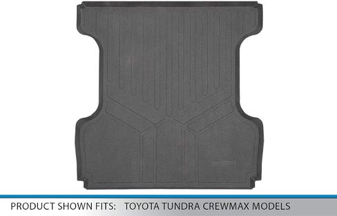 SMARTLINER K0155 حصيرة سرير مطاطية متينة مناسبة لجميع الأحوال الجوية لسيارة Toyota Tundra 2014-2021 (CrewMax Cab 5.5ft Bed فقط)، أسود in Saudi Arabia