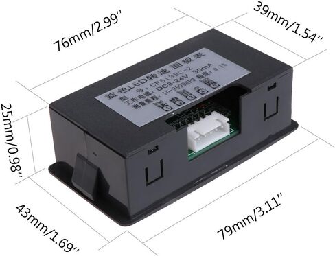 عداد السرعة 4 مقياس سرعة الدوران الرقمي LED + مستشعر القرب 12 فولت 9999 دورة في الدقيقة للمخرطة/الجزازة/التحكم الرقمي بالكمبيوتر/الربيع عالي الدقة in Saudi Arabia