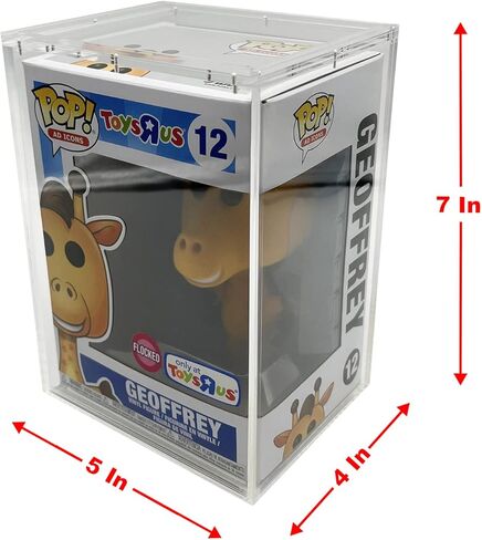 عبوة من قطعتين من الواقيات الصلبة المصنوعة من الأكريليك JDS متوافقة مع شخصيات Funko Pop Vinyl مقاس 4 بوصات، تأتي مع غطاء مغناطيسي وحقيبة شفافة كريستالية، خالية من الأحماض شديدة التحمل مع علامات تبويب في الأعلى والأسفل in Kuwait