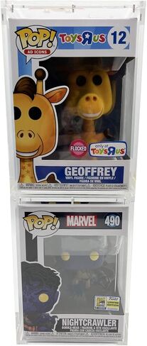 عبوة من قطعتين من الواقيات الصلبة المصنوعة من الأكريليك JDS متوافقة مع شخصيات Funko Pop Vinyl مقاس 4 بوصات، تأتي مع غطاء مغناطيسي وحقيبة شفافة كريستالية، خالية من الأحماض شديدة التحمل مع علامات تبويب في الأعلى والأسفل in Kuwait