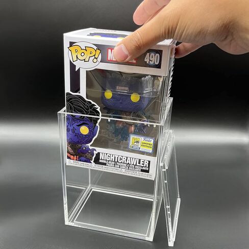 عبوة من قطعتين من الواقيات الصلبة المصنوعة من الأكريليك JDS متوافقة مع شخصيات Funko Pop Vinyl مقاس 4 بوصات، تأتي مع غطاء مغناطيسي وحقيبة شفافة كريستالية، خالية من الأحماض شديدة التحمل مع علامات تبويب في الأعلى والأسفل in Kuwait