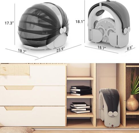 صندوق مجفف تلقائي للحيوانات الأليفة من iPettie، صندوق مجفف للقطط مع ثمانية مراوح عالية السرعة، تدفق هواء 360 درجة، التحكم في درجة الحرارة، إعدادات 4 سرعات ومؤقت، آلة صندوق تجفيف الحيوانات الأليفة فائقة الهدوء للكلاب الصغيرة، 60 لتر in Kuwait