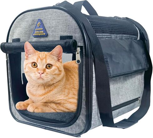 Pet Carrier, Dog Carrier, Cat Carrier for Small Medium Pet, Puppy Carrier Bag for Pets Up to 16 Lbs, Travel Kitty Carrier Soft with Sturdy,Soft Sided,Foldable,Well-Ventilated,Cozy, Collapsible in Saudi Arabia