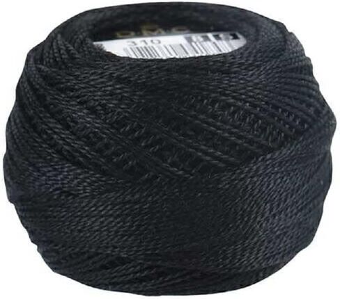 DMC 116 8-310 كرات خيط قطن لؤلؤية، اسود، مقاس 8 in Saudi Arabia