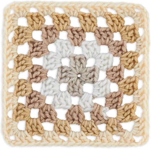 Red Heart All in One Granny Square Soft White - Amethyst Yarn - 3 Pack of 250g/8.8oz - 100% Acrylic - #4 Worsted (Medium) - 381m/417Yards - for Knitting, Crochet and Amigurumi in Saudi Arabia