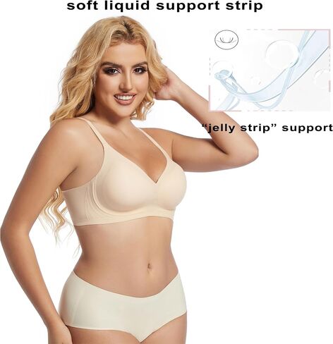 PRETTYWELL Comfort Push up Bras for Women Soft Underwire V Neck Bra Breathable Padded T Shirt Bralettes Seamless Everyday Bra in Saudi Arabia