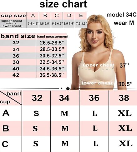 PRETTYWELL Comfort Push up Bras for Women Soft Underwire V Neck Bra Breathable Padded T Shirt Bralettes Seamless Everyday Bra in Saudi Arabia