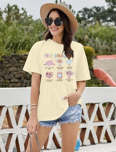 قميص للتوعية بالصحة العقلية للنساء كبير الحجم، لا بأس أن لا تكون بخير، قمصان للصحة العقلية، ملابس ملهمة in Kuwait