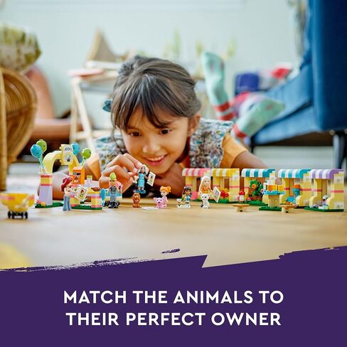 LEGO Friends Pet Adoption Day Toy, Animal Set, Pretend Play, Gift Idea for Kids, Girls and Boys Aged 6 Years and Up, with 7 Characters and 5 Animal Figures, Hedgehog, Hamster, Pig and More, 42615 in Saudi Arabia