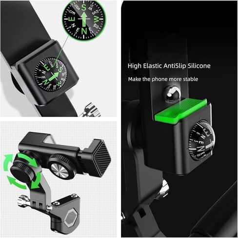 حامل هاتف للدراجة - مشبك تثبيت على مقود الدراجة الهوائية، مشبك هاتف للسكوتر ATV يعمل بيد واحدة لهاتف iPhone Pro Max/X/XS، Galaxy S20 و4.7 بوصة - 6.8 بوصة in Kuwait