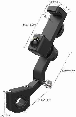 حامل هاتف للدراجة - مشبك تثبيت على مقود الدراجة الهوائية، مشبك هاتف للسكوتر ATV يعمل بيد واحدة لهاتف iPhone Pro Max/X/XS، Galaxy S20 و4.7 بوصة - 6.8 بوصة in Kuwait