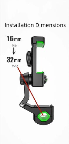 حامل هاتف للدراجة - مشبك تثبيت على مقود الدراجة الهوائية، مشبك هاتف للسكوتر ATV يعمل بيد واحدة لهاتف iPhone Pro Max/X/XS، Galaxy S20 و4.7 بوصة - 6.8 بوصة in Kuwait