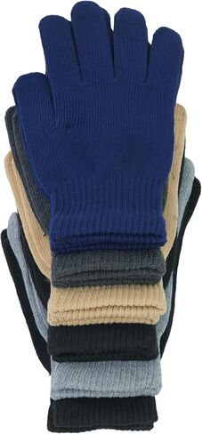 ToBeInStyle Men’s Pack of 6 Assorted Style Traditional Winter Knit Cold Weather Gloves in Saudi Arabia