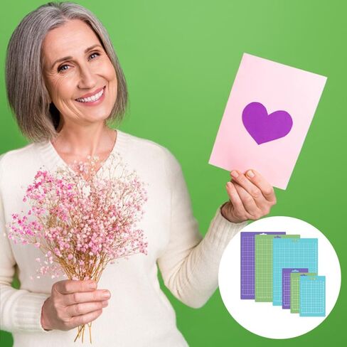 6 قطع من حصيرة القطع المتوافقة مع Cricut Joy Xtra، وسجادة القطع اللاصقة المتنوعة AIFUDA (StandardGrip، StrongGrip، LightGrip) حصيرة بطاقة بديلة متوافقة مع ملحقات Cricut Joy in Kuwait