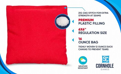 Weather Resistant Cornhole Bags (Set of 8) - Professional Regulation Size/Weight (16 oz) - Use on Pro Corn Hole Boards or Bean Bag Toss Sets in Saudi Arabia