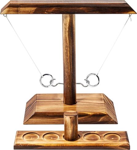 Ring Toss Game, Fun Hook and Ring Game, Handmade Wooden Interactive Game for Home and Party in Saudi Arabia