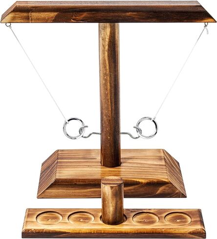 Ring Toss Game, Fun Hook and Ring Game, Handmade Wooden Interactive Game for Home and Party in Saudi Arabia