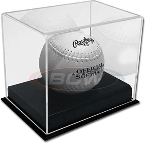 BCW Deluxe Acrylic Softball Display - Sports Memorabilia Display Case or Holder in Saudi Arabia