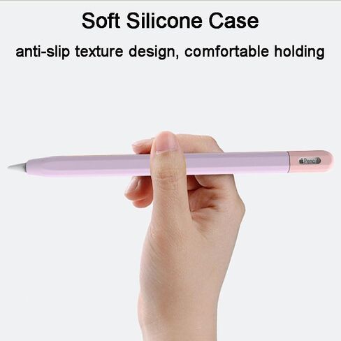 2 Pack Silicone Case for Apple Pencil USB C, Durable Thin Cover Sleeve, Lightweight Holder Grip for Apple Pencil 3rd Generation Protect Accessories (Black & Orange) in Saudi Arabia