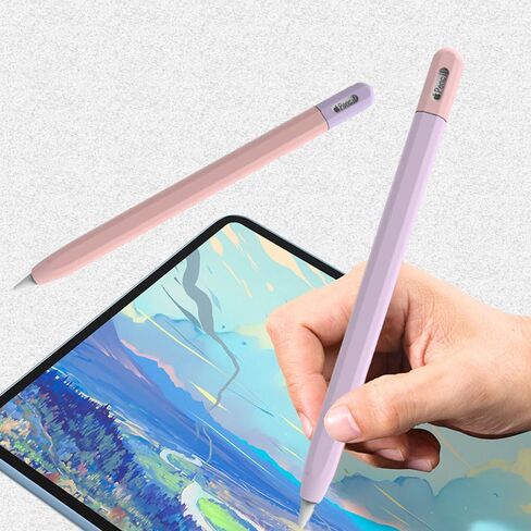 2 Pack Silicone Case for Apple Pencil USB C, Durable Thin Cover Sleeve, Lightweight Holder Grip for Apple Pencil 3rd Generation Protect Accessories (Black & Orange) in Saudi Arabia
