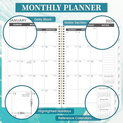 مخطط شهري 2024-2028 - مخطط شهري لمدة 4 سنوات، يوليو 2024 - يونيو 2028، 48 مخطط/تقويم شهري، 9 × 11 بوصة، تقويم شهري 2024-2028، علامات التبويب الشهرية، جيب مزدوج الجانب، العطلات in Kuwait