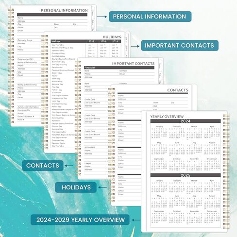 مخطط شهري 2024-2028 - مخطط شهري لمدة 4 سنوات، يوليو 2024 - يونيو 2028، 48 مخطط/تقويم شهري، 9 × 11 بوصة، تقويم شهري 2024-2028، علامات التبويب الشهرية، جيب مزدوج الجانب، العطلات in Kuwait