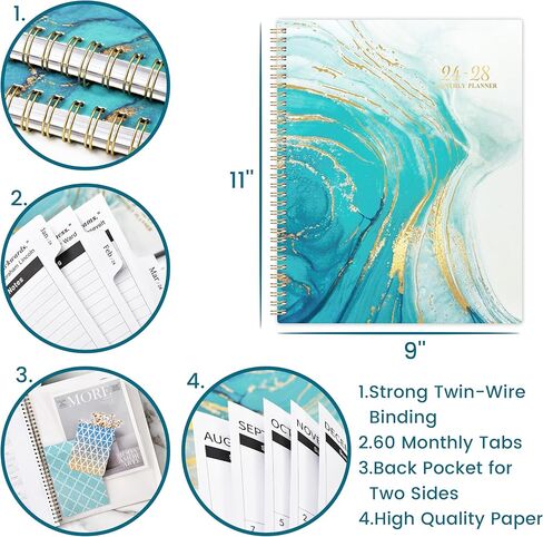 مخطط شهري 2024-2028 - مخطط شهري لمدة 4 سنوات، يوليو 2024 - يونيو 2028، 48 مخطط/تقويم شهري، 9 × 11 بوصة، تقويم شهري 2024-2028، علامات التبويب الشهرية، جيب مزدوج الجانب، العطلات in Kuwait