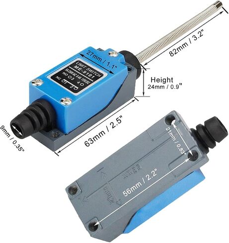 Yusheng 2PCS ME-9101 Momentary Limit Switch Travel Switch, Flexible Coil Spring Rod Momentary Limit Switch arduino Switch NC-NO CNC Mill Laser Plasma Router (2PCS, ME-9101 Flexible Coil Spring Rod) in Saudi Arabia