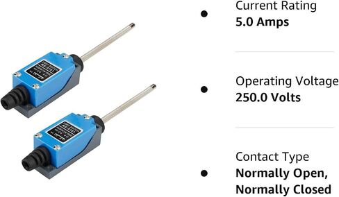 Yusheng 2PCS ME-9101 Momentary Limit Switch Travel Switch, Flexible Coil Spring Rod Momentary Limit Switch arduino Switch NC-NO CNC Mill Laser Plasma Router (2PCS, ME-9101 Flexible Coil Spring Rod) in Saudi Arabia