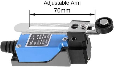 Yusheng 2PCS ME-9101 Momentary Limit Switch Travel Switch, Flexible Coil Spring Rod Momentary Limit Switch arduino Switch NC-NO CNC Mill Laser Plasma Router (2PCS, ME-9101 Flexible Coil Spring Rod) in Saudi Arabia