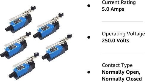 Yusheng 2PCS ME-9101 Momentary Limit Switch Travel Switch, Flexible Coil Spring Rod Momentary Limit Switch arduino Switch NC-NO CNC Mill Laser Plasma Router (2PCS, ME-9101 Flexible Coil Spring Rod) in Saudi Arabia
