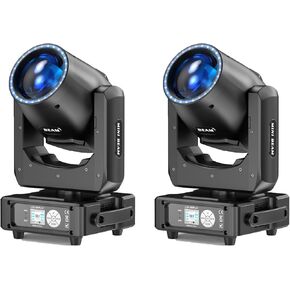 350W 7R Beam Moving Head Light with RGB LED Strip,DMX512 Control Sound Activated Prism Fog Rainbow Effect,48 Prism & 14 Gobos 14 Colors,Auto Correction for Stage DJ Concert Theater in Saudi Arabia