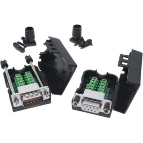 DB9 COM RS232 محطات إشارات خالية من النقل ذكر موصل سالب D Sub 9Pin 1 قطعة (ذكر-01) in Kuwait