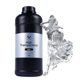 راتنج الطابعة ثلاثية الأبعاد عالي الوضوح من NOVA3D - شفاف كريستالي، قوي، مقاوم للاصفرار، رائحة منخفضة، راتنج الأشعة فوق البنفسجية 405 نانومتر سريع المعالجة (1000 جم) in Kuwait