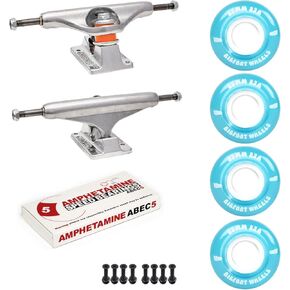 مجموعة أدوات شاحنات التزلج المستقلة مع عجلات Bigfoot مقاس 55 مم ناعمة 83A، و5 محامل أمبير، وأجهزة تثبيت فيليبس 1 بوصة، ورافعات 1/8 بوصة in Kuwait