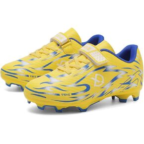 Kids Football Cleats (Boys & Girls) - Breathable Mesh Construction, Shock - Absorbing Insole, Size Range 35-46 (Suitable for 6-17 Years Old) in Saudi Arabia