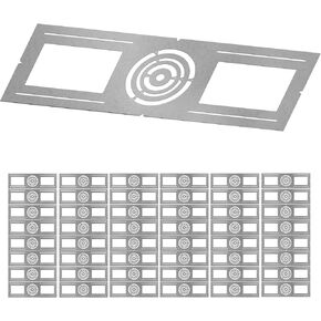 لوحة تركيب بناء جديدة مقاس 26 بوصة مع فتحة دائرية متماثلة مقاس 3/4/6 بوصة لأضواء الرقاقة، متوافقة مع مبيت الإضاءة المجوف ومجموعات الزخرفة (48 حزمة) in Kuwait
