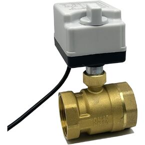 1-1/2 "صمام كروي بمحرك ثنائي الاتجاه مع مفتاح يدوي 220 فولت 12 فولت 24 فولت صمام كروي نحاسي 3 أسلاك 2 نقطة تحكم (24VDC) in Kuwait