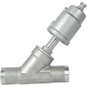 DN32 صمام مقعد زاوية لحام هوائي من الفولاذ المقاوم للصدأ مع مشغل من الفولاذ المقاوم للصدأ (مفتوح عادةً، عمل فردي) in Kuwait