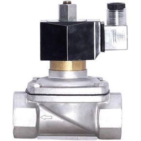 صمام الملف اللولبي المقاوم للماء من الفولاذ المقاوم للصدأ مفتوح عادةً 1-1/4 بوصة 12VDC 24VAC 220ACV 24VDC مناسب للمياه والغاز والنفط (220VAC_NBR-Seal) in Kuwait