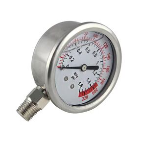 0-220psi Water Pressure Gauge 2-1/2"Dial Size, 1/4" NPT Lower Mount, Stainless Steel Case with Sealing Ring for Measuring Pressure of Water System,Water Pump,RO System (0-1.6MPa/0-220psi) in Saudi Arabia