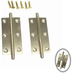 3 "/75 مللي متر مفصل قابل للفصل صغير زلة مفصلات علم مفصلات رفع الباب الأيسر/الأيمن 2 قطعة (برونزية) in Kuwait