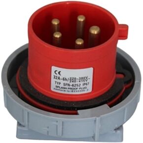 Industrial Waterproof Concealed Appliance Plug IP67/16A/5 Holes SFN-6152 in Kuwait