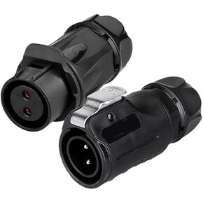 LP20 Plastic 2 3 4 Pin Waterproof M20 Electrical Male Plug Female Socket Wire Connector Welding Power(2pin Plug Set 2) in Kuwait