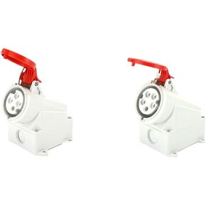 1 PCS Male and Female Butt Plug and Socket 16A 32A IP44 Waterproof Industrial Connector Exposed and Concealed red(LX 215Z 5 core 16A) in Kuwait