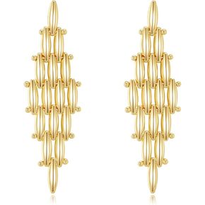 14K Gold Hoop Earrings for Women Design Hypoallergenic Earrings Women’s Twisted Oval Hoops Earring Lightweight Fashion Jewelry Gifts for Womens Mom Her in Saudi Arabia